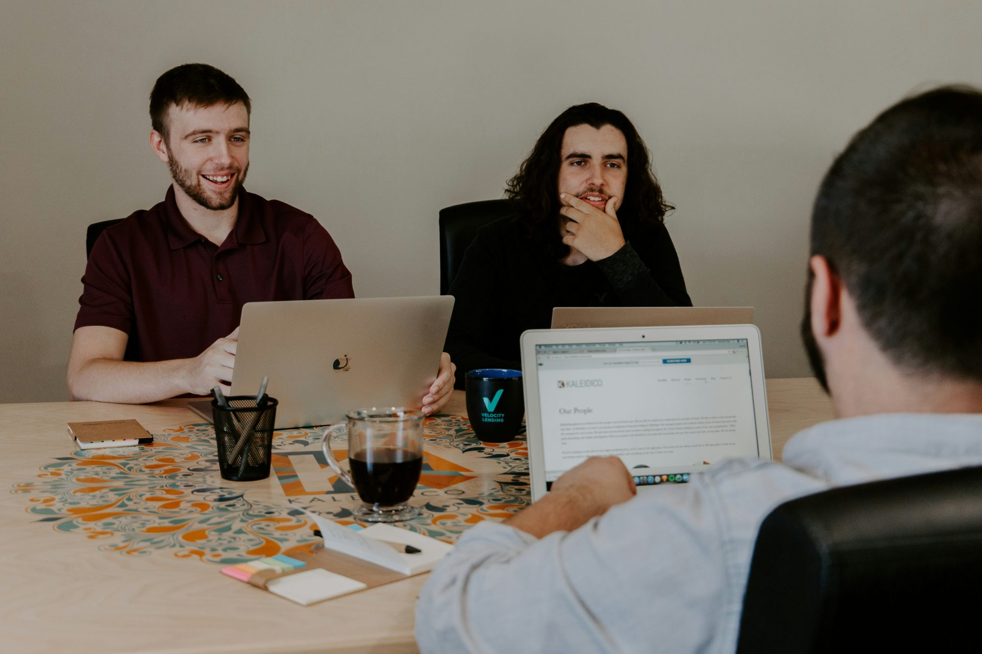Group working at a table